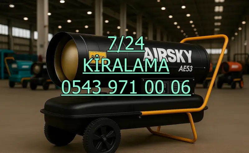 Mazotlu Isıtıcı İle İnşaat Şantiye İçi Duvarları Islaklık Kurutma MAZOTLU ELEKTRİKLİ ISIMAK ISITICI KİRALAMA